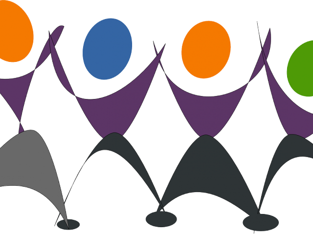 Chimes Clipart Choir - Dancing Happy People Clipart (640x480)