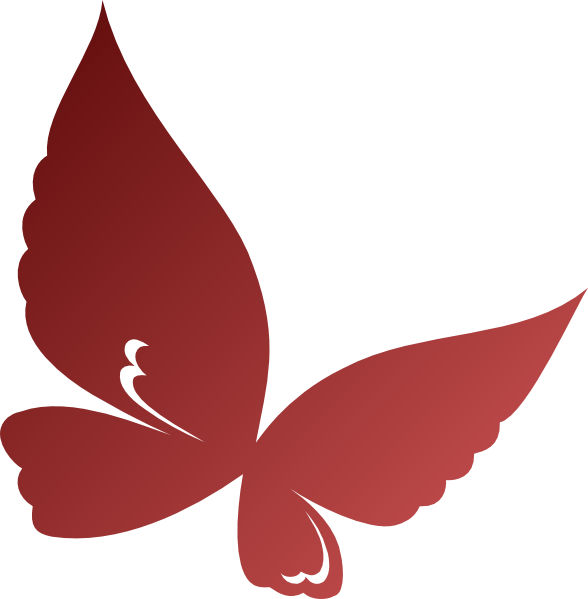 Butterfly Clip Art At Clker Com Vector - Clip Art Red Butterfly Png (588x599)