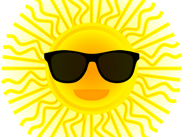 Sunglasses Clipart Clip Art - Sun With Glasses Clipart (640x480)