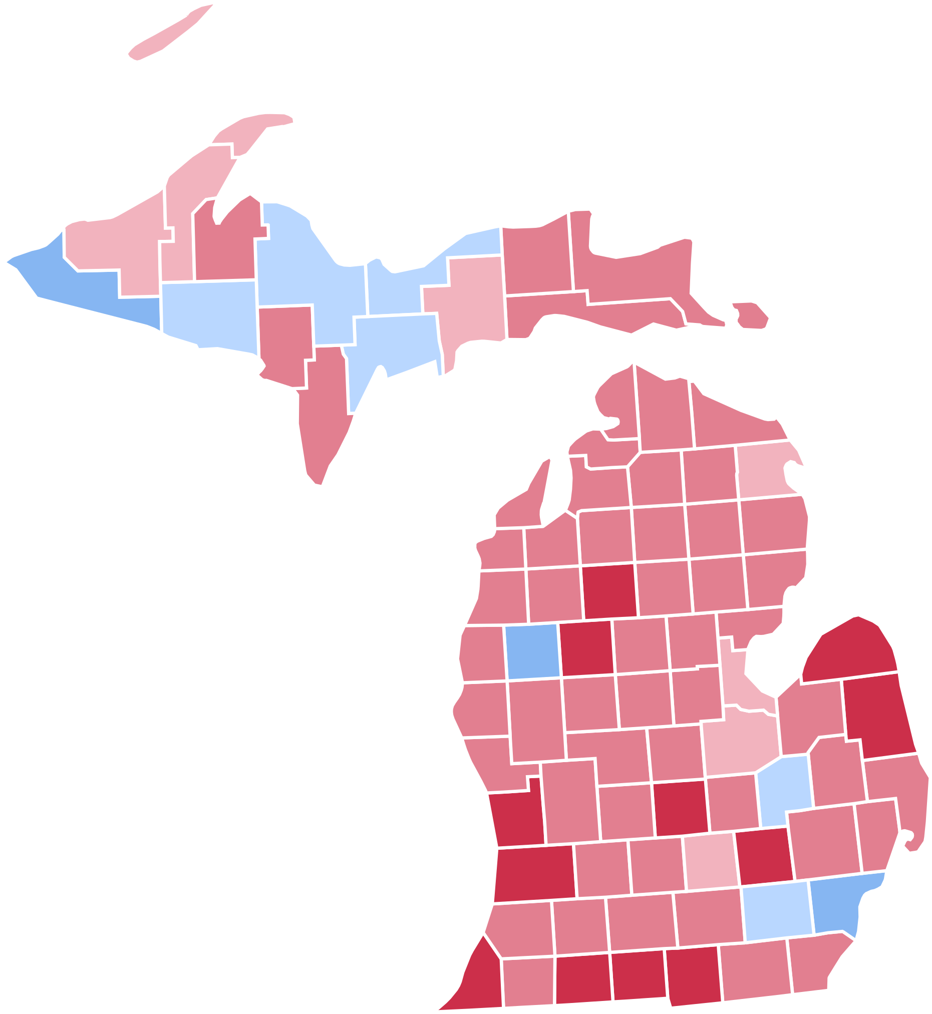 Open - Michigan 2016 Election Map (2000x2183)