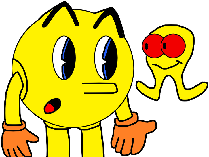Pac Man Meets American Pac Man From 1980 By Mega Shonen - Pac Man Meets American Pac Man From 1980 By Mega Shonen (894x894)