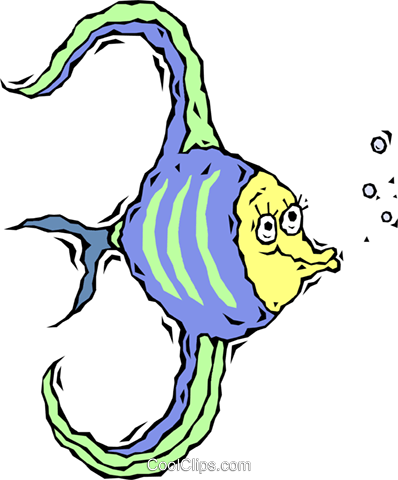 Tropical Fish, Angel Fish Royalty Free Vector Clip - Cartoon Angel Fish (398x480)