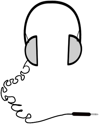 Headphones Simple - Headphones With Cord Png (330x413)