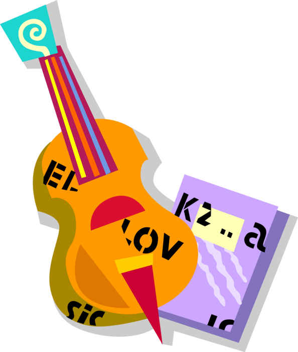 Vector Illustration Of Cello Stringed Musical Instrument - Vector Illustration Of Cello Stringed Musical Instrument (594x700)