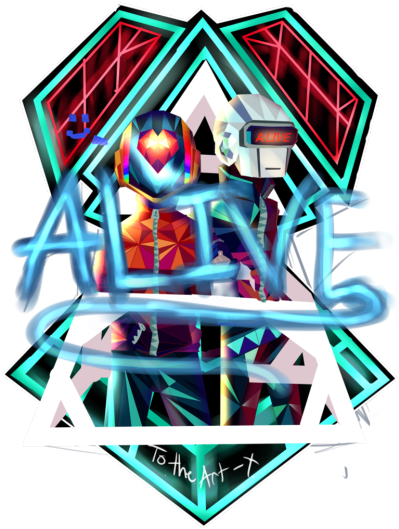 Some Daft Punk Fanart - Illustration (400x540)