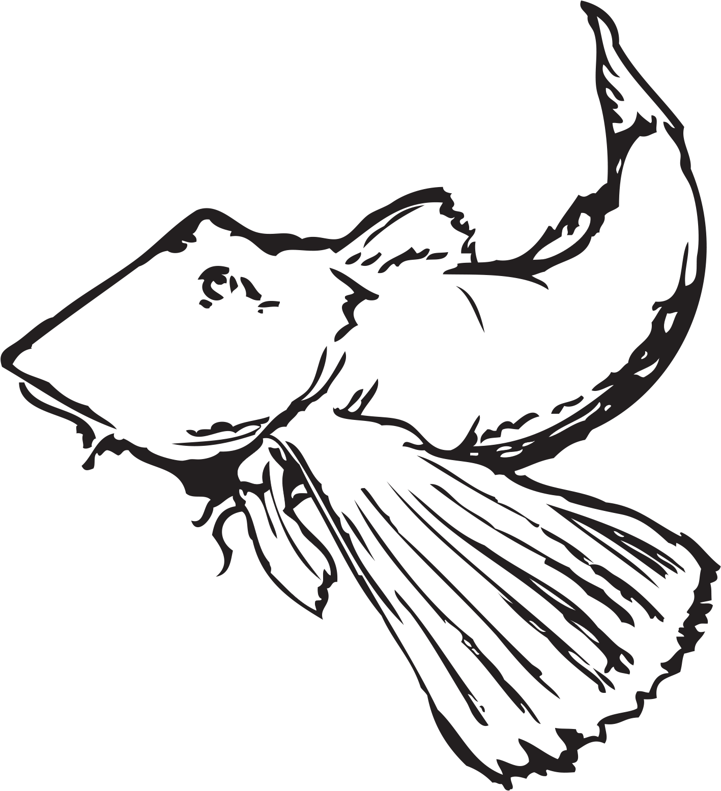 Robin Clipart Line Drawing - Illustration (1450x1555)