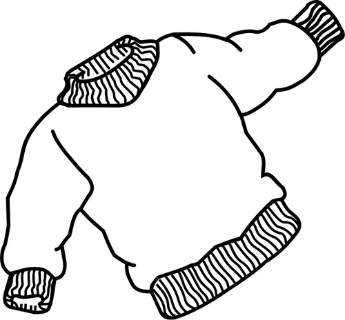 Line Drawing Of Sweater Clipart Sweater Christmas Jumper - Sweater Clip Art Black And White (500x464)