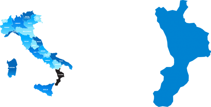 Calabria Is The Hitting Part Of The Italian “boot” - Map Of Italy (705x360)