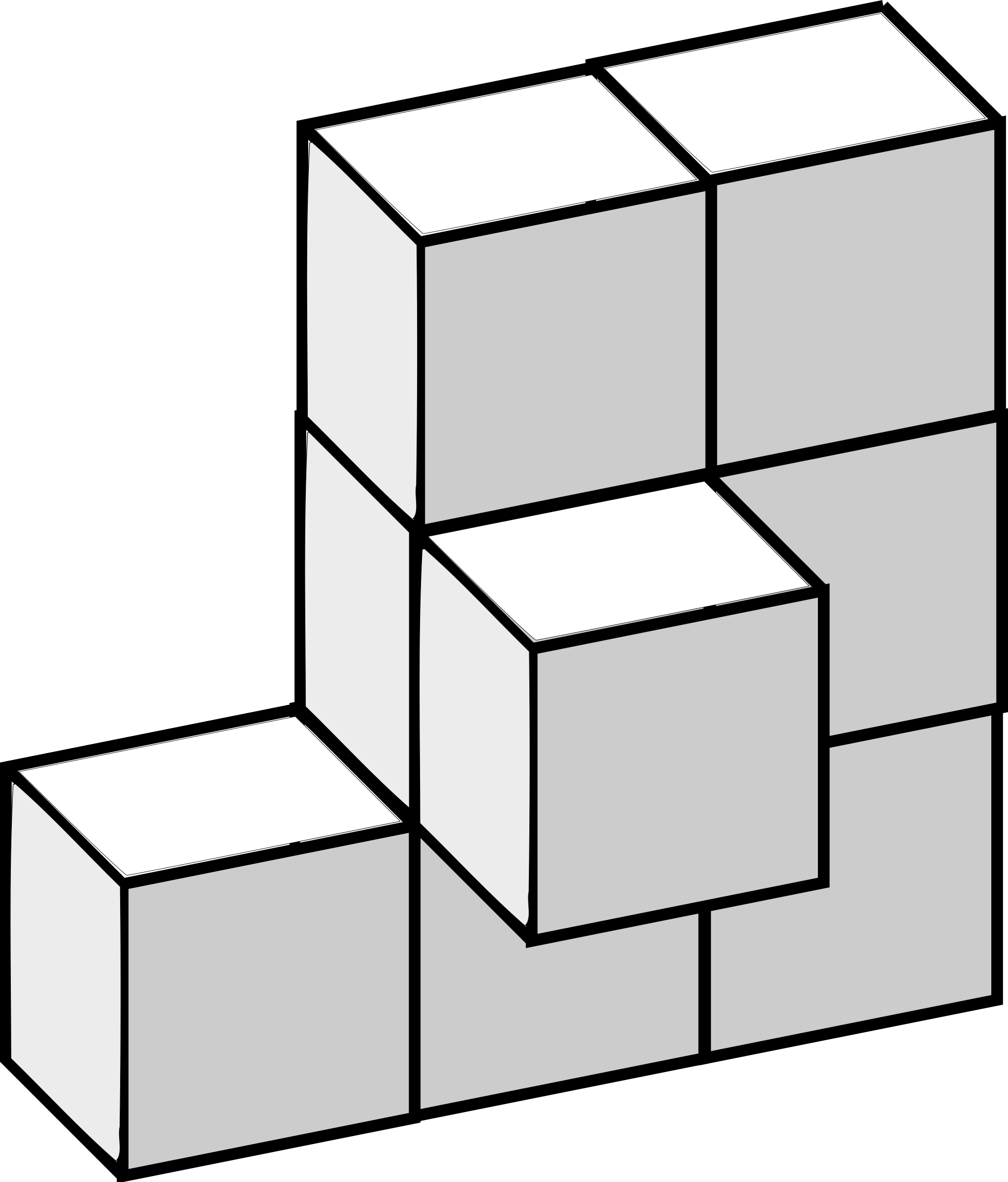 Cube Square Shape Line Art Symmetry - Soma 3d Puzzles (2047x2400)