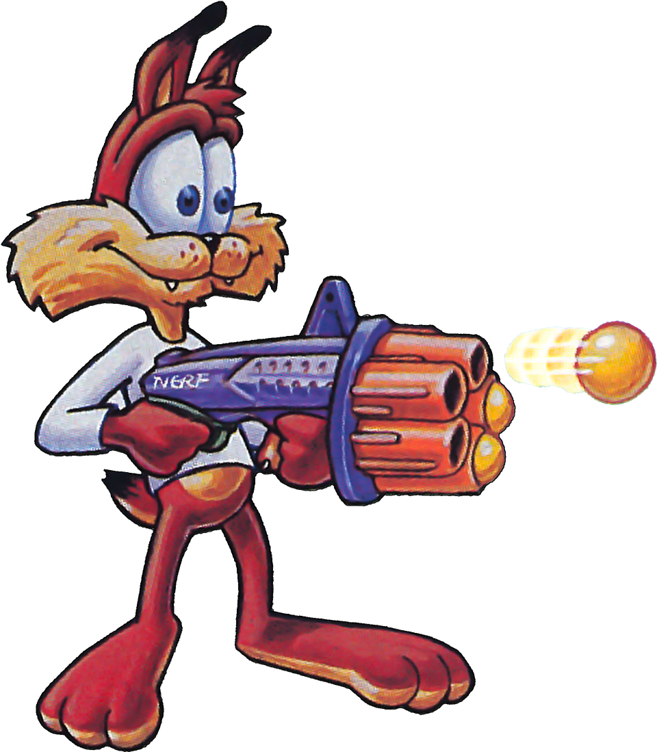 Remember Bubsy No Well, Apparently He Had A Ballzooka - Bubsy With A Gun (1139x1139)