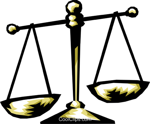 Scales Of Justice Royalty Free Vector Clip Art Illustration - Scales Of Justice (480x398)