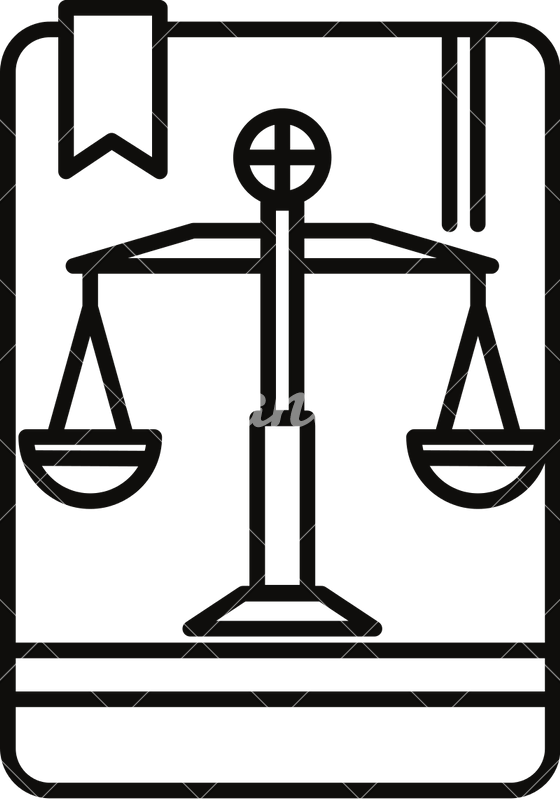 Line Art Illustration Of Justice Scale On Oath - Line Art Illustration Of Justice Scale On Oath (560x800)