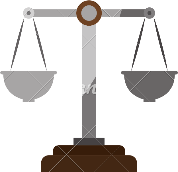 Colorful Silhouette Of Justice Scales Without Contour - Swing (800x800)