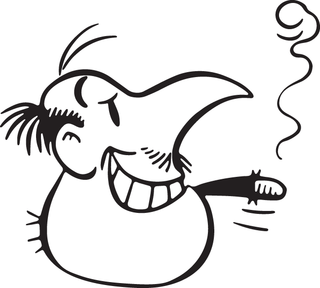 Cartoon Man With Cigar - Cartoon (648x583)
