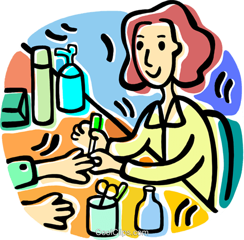 Woman Having Her Nails Polished Royalty Free Vector - Woman Having Her Nails Polished Royalty Free Vector (480x472)