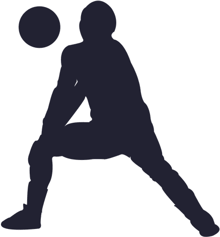 Volleyball Clipart Transparent Background - Volleyball Player Silhouette Png (512x512)