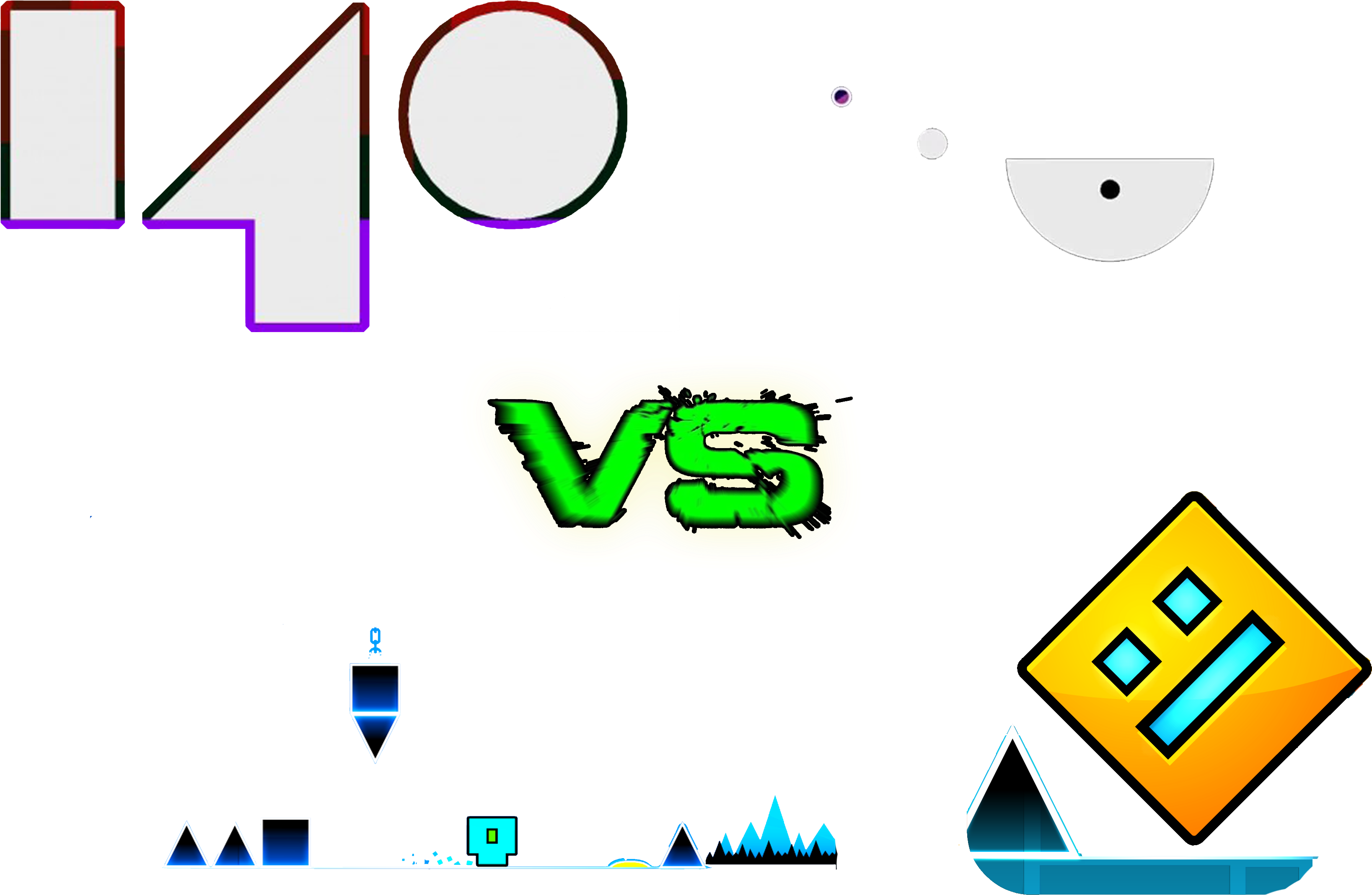 140 Vs Geo Dash - Geometry Dash New Best Png (3508x2480)