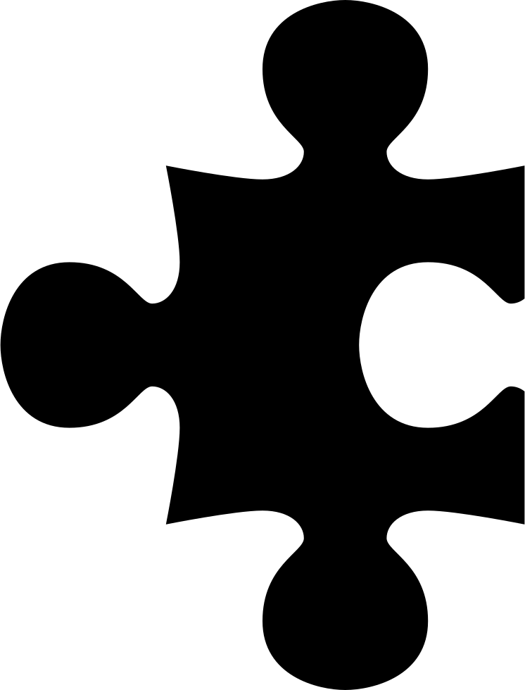Puzzle Piece Black Shape Comments - Puzzle Logo Free Vector (746x980)