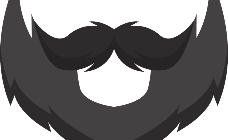 Beard Sillouette - Transparent Background Beard Png (800x491)