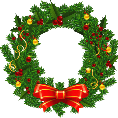 The Hanging Of The Greens - Corona De Navidad Png (400x400)