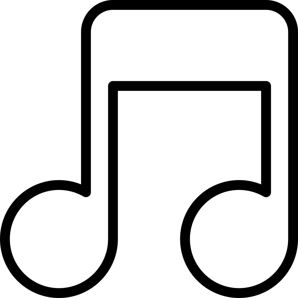 Ноты из бумаги шаблоны для вырезания Music Note Outline Png - Music Note Outline Png - (980x980) Png Clipart Download