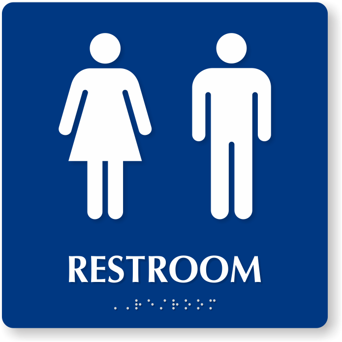 Men And Women Pictogram Braille Unisex Restroom Sign - Bathroom Sign (800x800)
