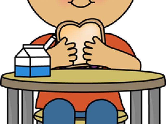 Eating Clipart - Cartoon Boy Eating Lunch (640x480)