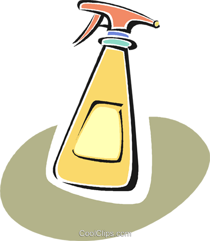 Spray Bottle Royalty Free Vector Clip Art Illustration - Spray Bottle Royalty Free Vector Clip Art Illustration (419x480)