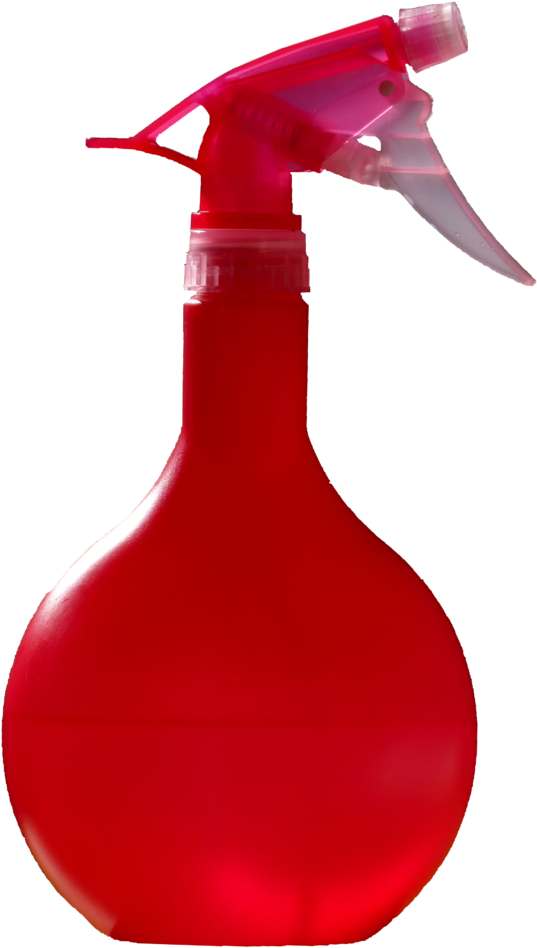 Red Spray Bottle 1440426 - Bottle Sprayer Png (582x1023)