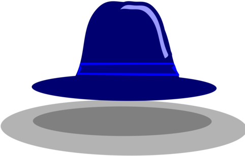 Top Hat Square Academic Cap Cowboy Hat Party Hat - Blue Hat Clip Art (481x340)