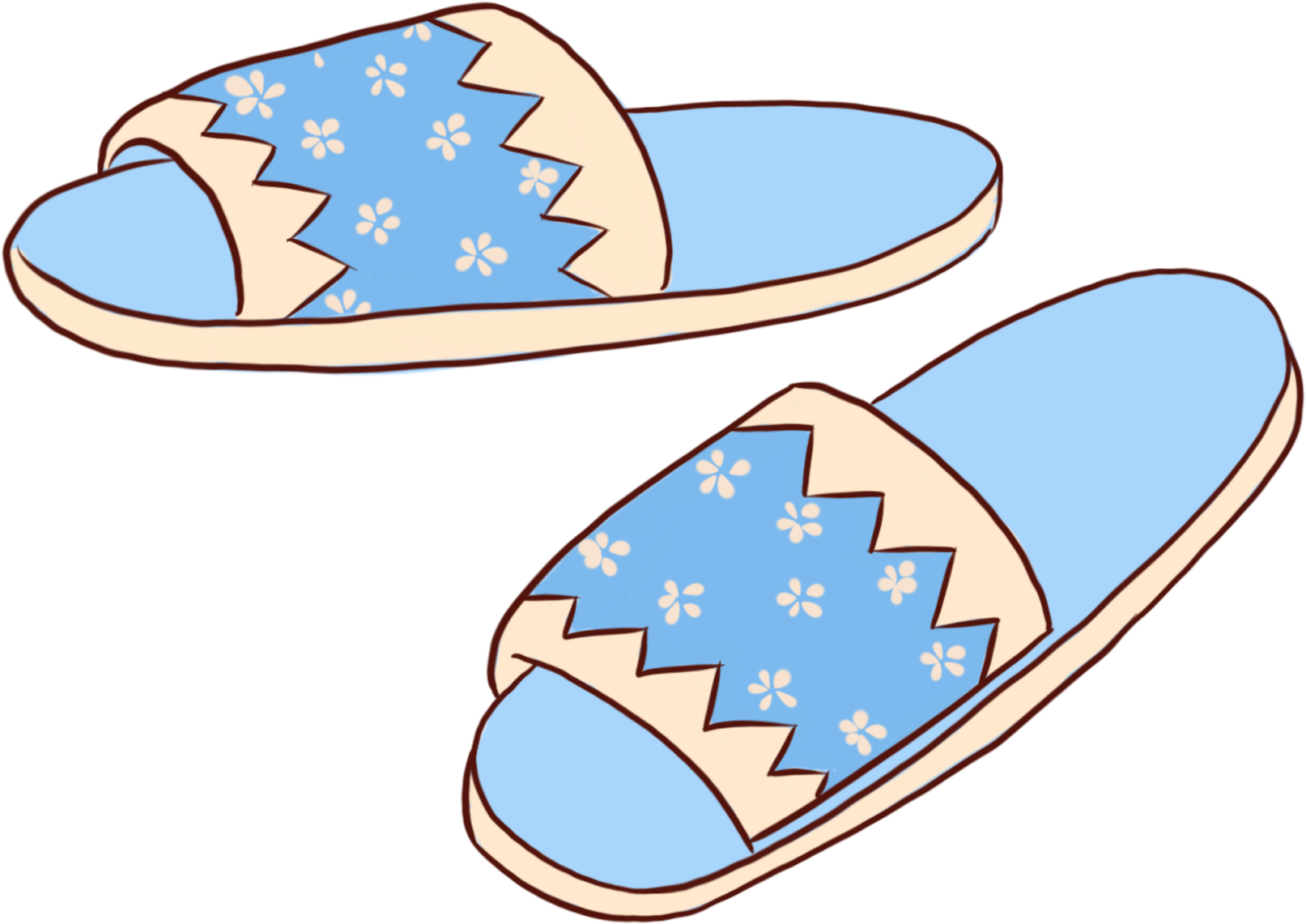 Hand Painted Cartoon Daily Necessities Slippers Png - Hand Painted Cartoon Daily Necessities Slippers Png (2000x2000)