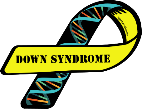 Down Syndrome - Retinoblastoma Cancer Ribbon Color (455x350)