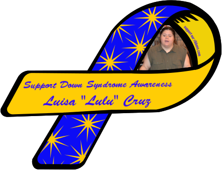 Support Down Syndrome Awareness / Luisa "lulu" Cruz - Progressive Supranuclear Palsy Ribbon (455x350)