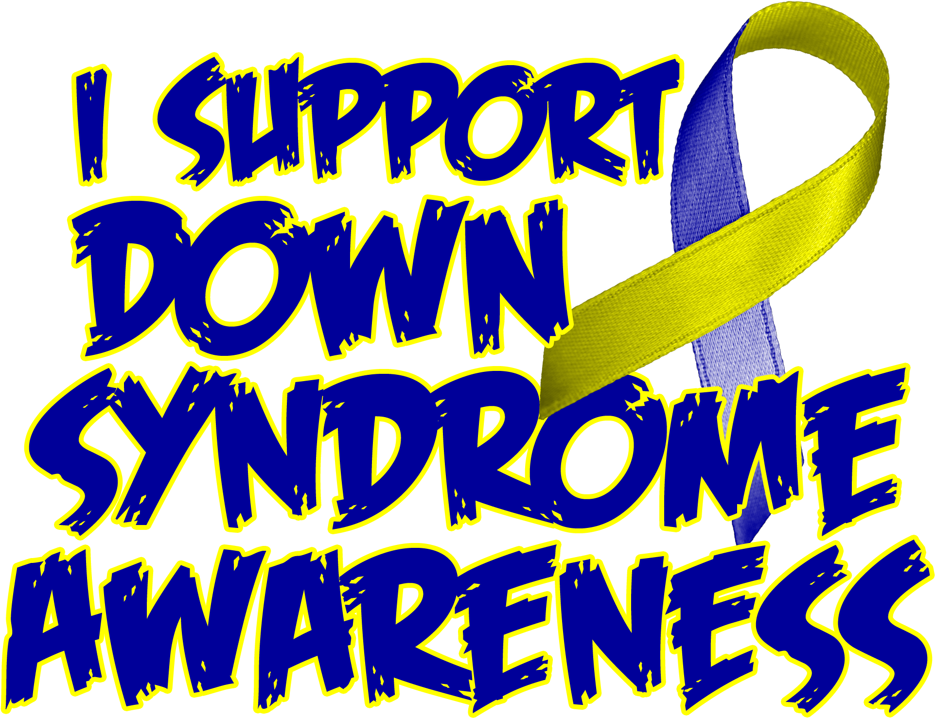 I Support Down Syndrome Awareness - Calligraphy (2000x2000)