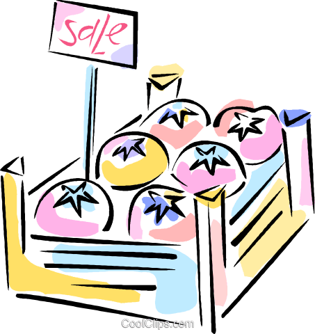 Tomatoes, Food Sales Royalty Free Vector Clip Art Illustration - Tomatoes, Food Sales Royalty Free Vector Clip Art Illustration (453x480)