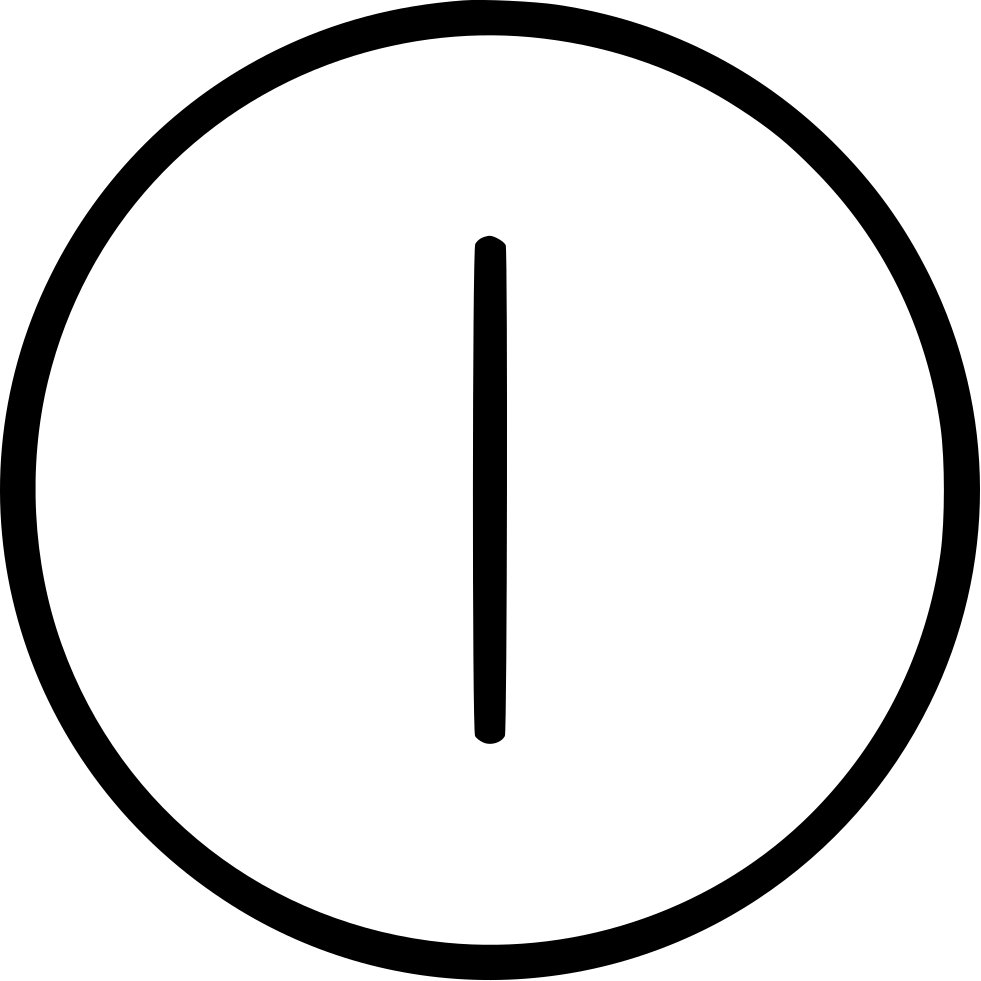 Circle Shape Line Vertical Dividing Comments - Time Symbol (981x981)
