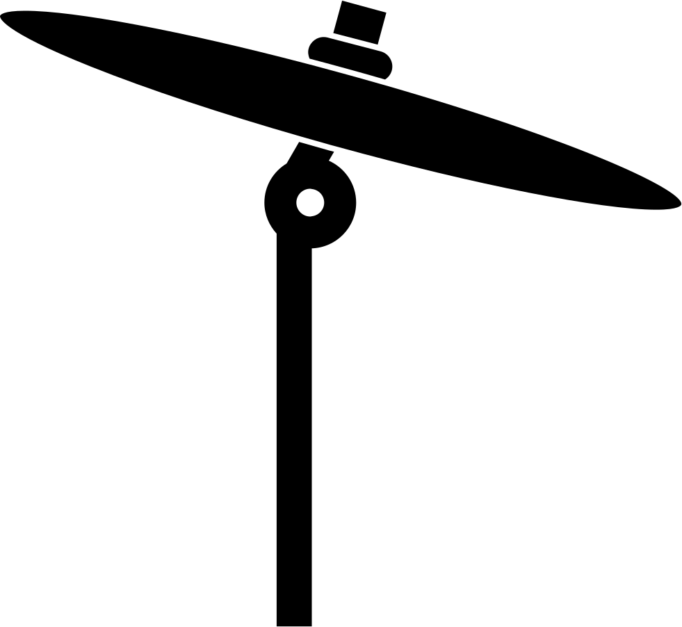 Cymbal Thin Musical Instrument Side View Comments - Cymbals Png Vector (981x902)