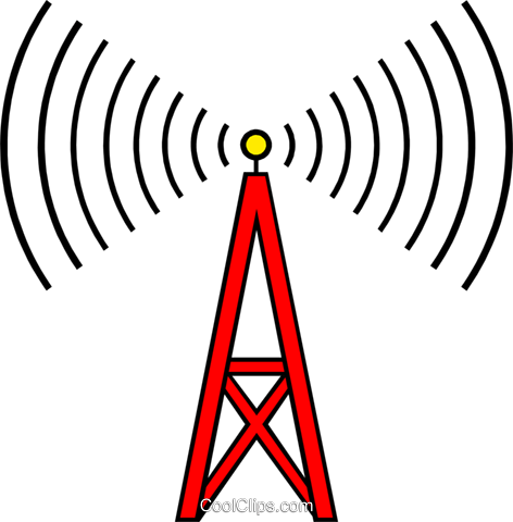 Communications Tower Royalty Free Vector Clip Art Illustration - Ham Radio Tower (472x480)