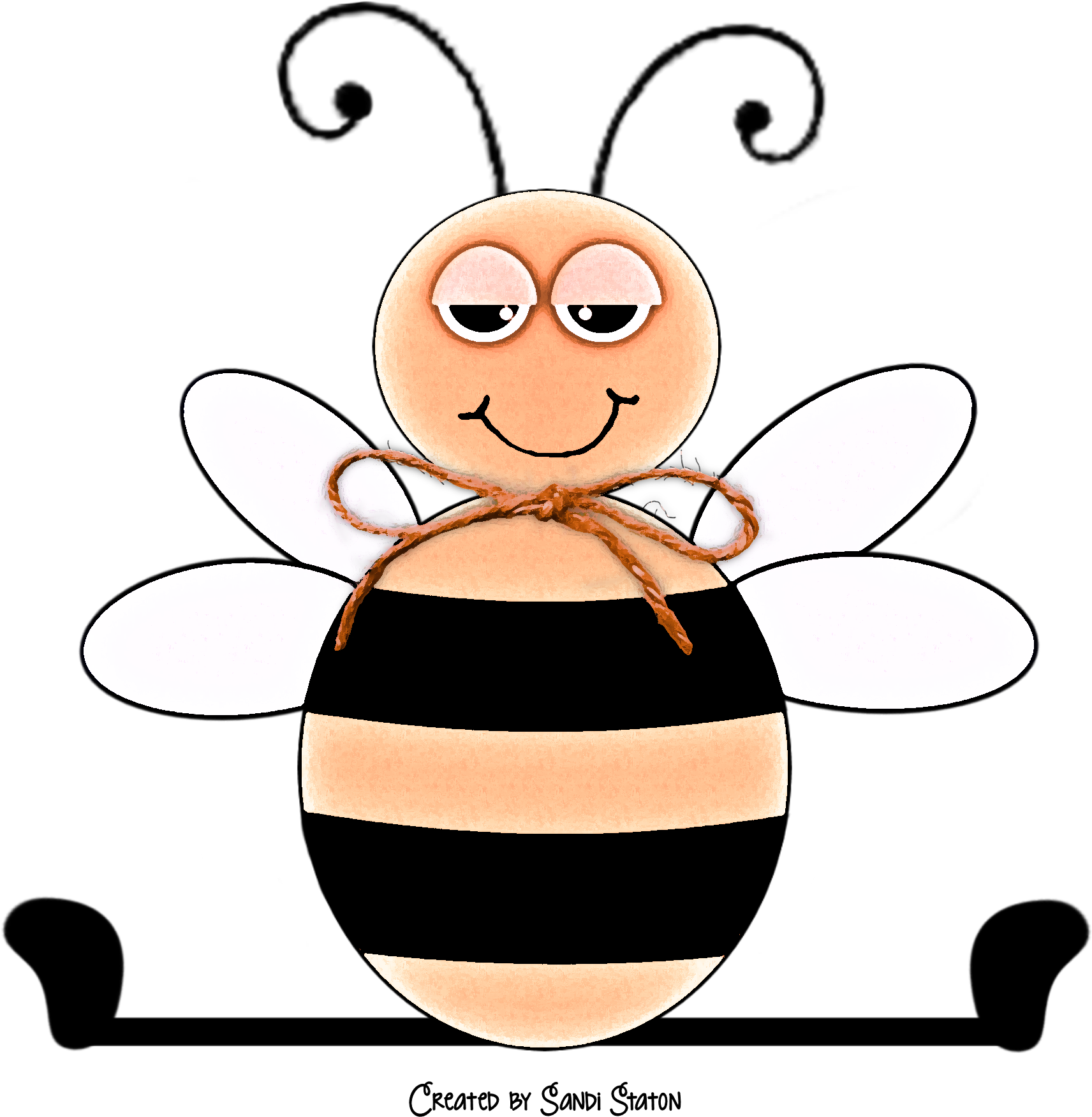 Follow Me, Clip Art, Illustrations, Pictures - Honeybee (1800x1800)