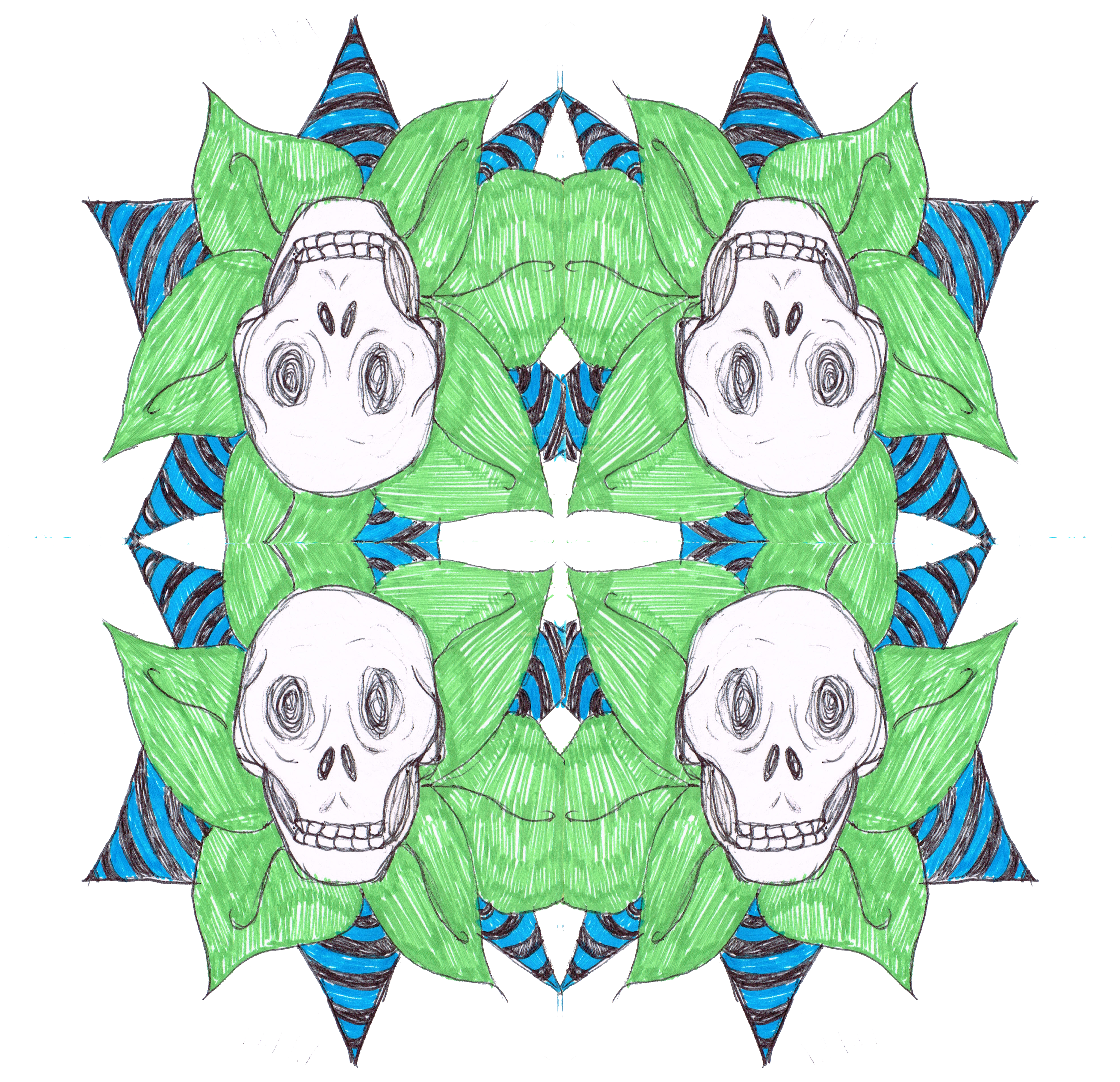 Kaleidoscopic Skull Flower - Kaleidoscopic Skull Flower (4200x4800)