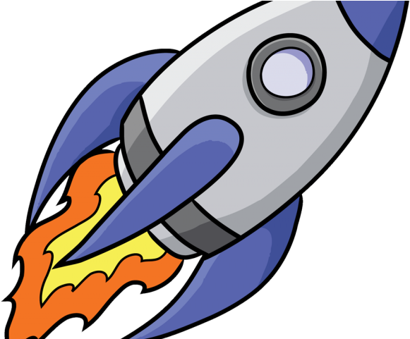 Cartoon Rocketship - Spaceship Clipart Png (640x480)