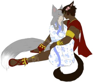 Some Fluffy Cuddles For Valentines Day - Cartoon (400x329)