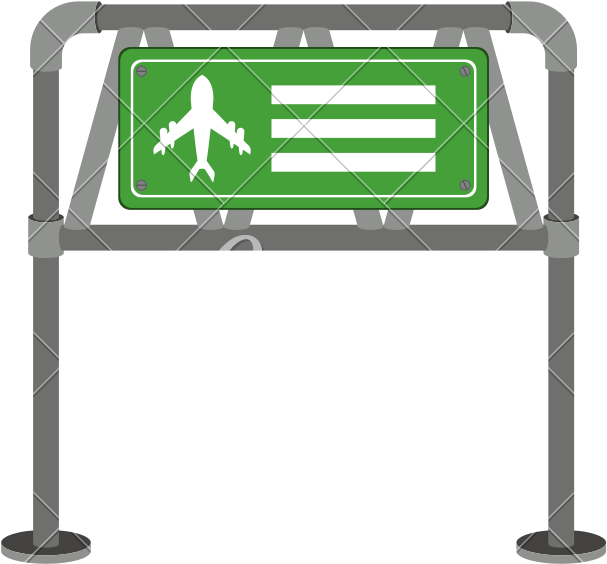 Billboard Entrance To The Airport - Icon Design (800x800)