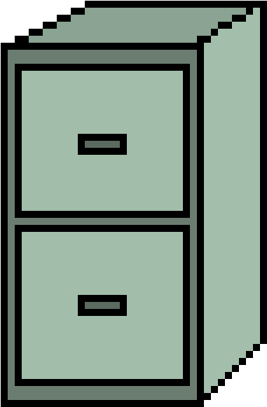 Png Free Stock Dresser Clipart Pixel Art - Chest Of Drawers (490x660)