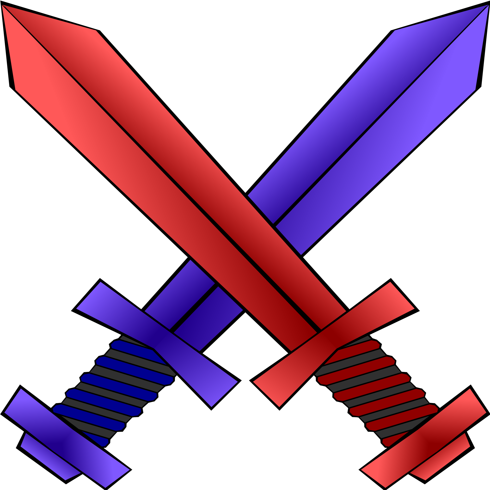 Feature Versus - Medieval Crossed Swords Png (2000x2000)