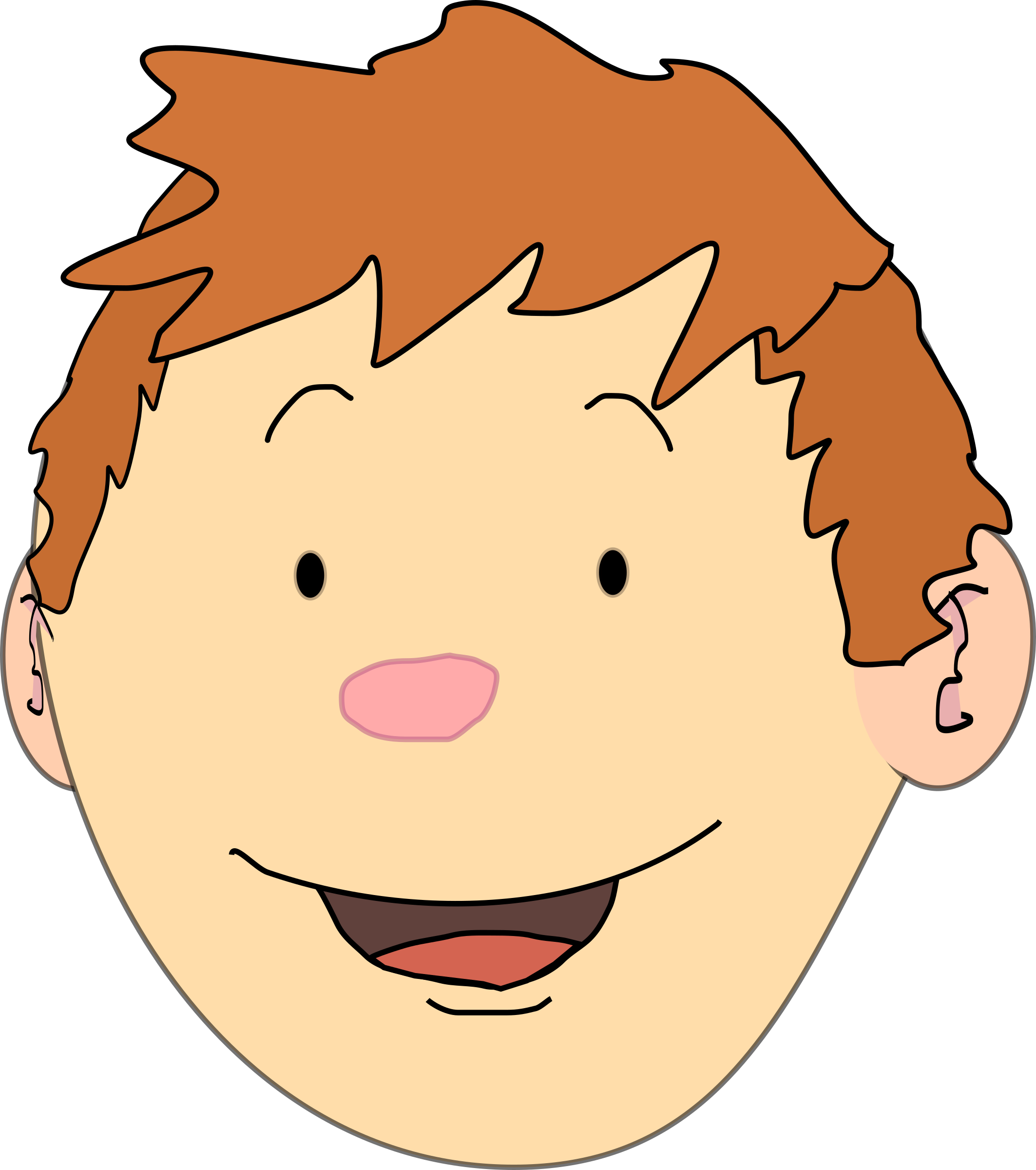 Clipart Red Headed Boy Rh Openclipart Org Backpack - Monster High (2126x2400)