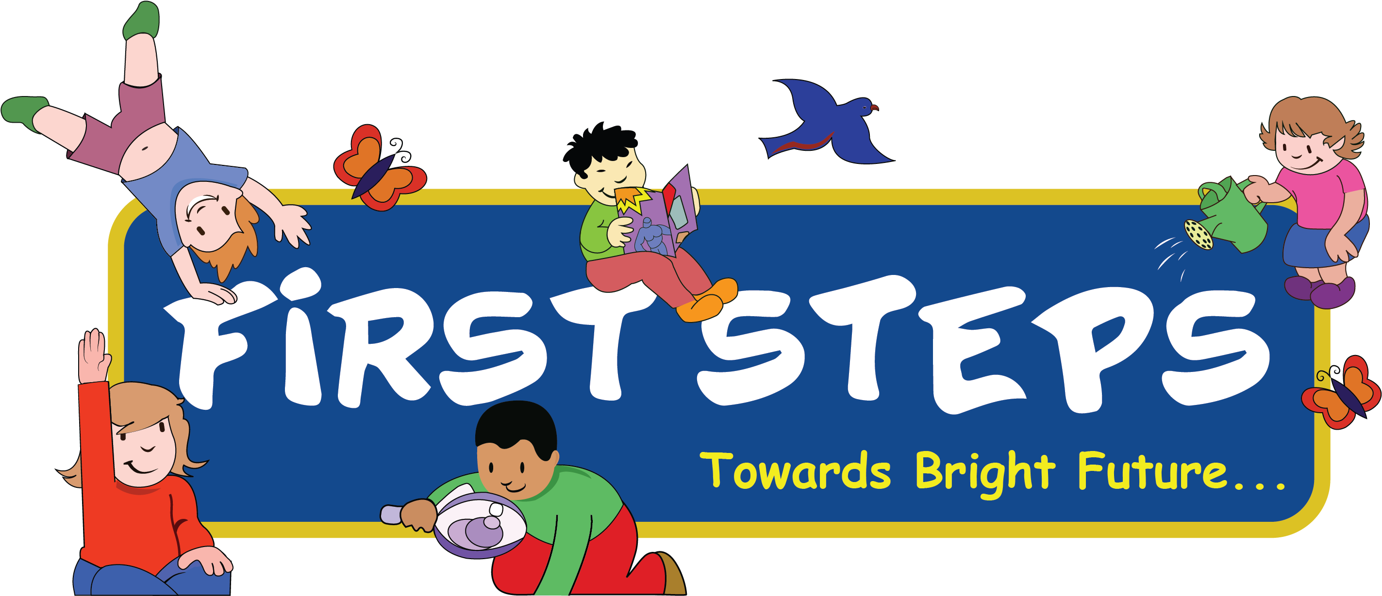 First Steps Montessori Preschool - First Step School Logo (3061x1357)