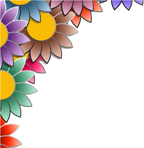 Lily Clipart Frame - Design Bunga Warna (640x480)
