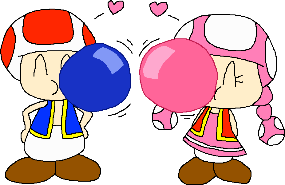 Bubble Gum With Color Gum By Pokegirlrules - Cartoon (970x652)