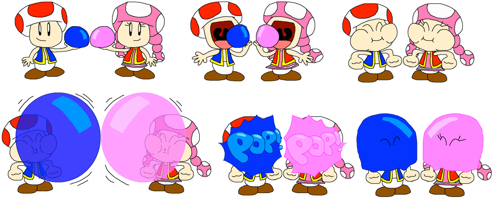 1024 X 444 0 - Toad And Toadette Bubblegum (1024x444)